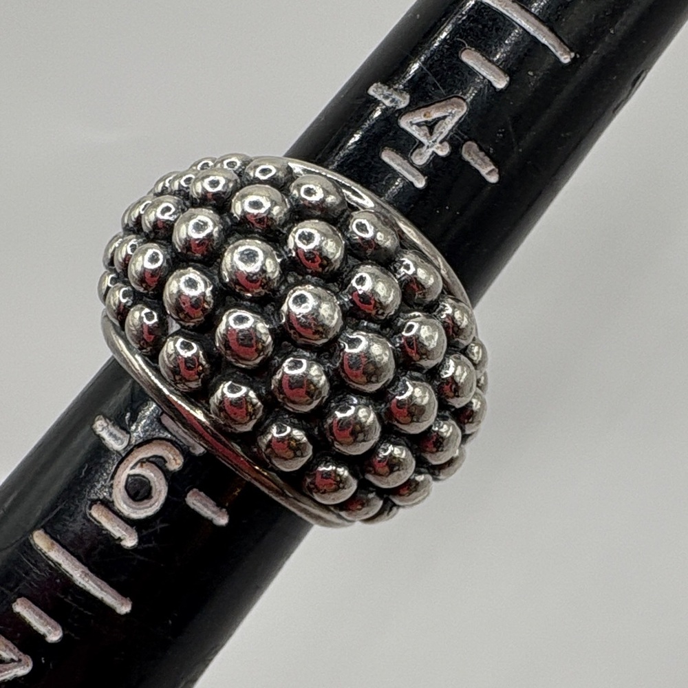 Vintage Michael Dawkins Sterling Silver Ring, Brutalist Oxidized Finish, Size 5